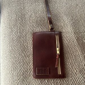 Portland Leather Rich Brown Wristlet